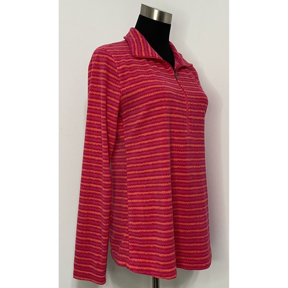 Columbia Fleece Pullover Women's M Pink Orange Lightweight Jacket - Picture 4 of 7